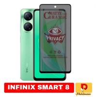Gambar Tempered Glass Layar Privacy Infinix Smart 8 / 8 ProAnti Spy Ceramic Matte - SATUAN, INF SMART 8 dari Bahana Negara undefined 4 Tokopedia