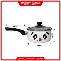 Gambar Maspion Saucepan Hello Panda 18 cm with Glass Cover - Panci Enamel dari Orion'smart undefined 4 Tokopedia