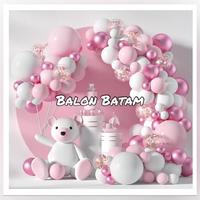 Gambar Paket Dekorasi Backdrop Balon Pink putih 9834 dari Kiiwstone undefined 1 Tokopedia