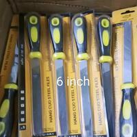 Gambar Kikir 6" inch gagang plastik 1/2 Bulat -Bulat -Segi tiga - Plat - kikir segitiga dari gapura tools undefined 2 Tokopedia
