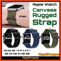 Gambar Canvas Rugged TALI JAM KANVAS utk Appel Watch Compatible Series ULTRA / 2 SE 9 8 7 654321 Tali Jam Size 49mm 45mm 44mm 42mm 41mm 40mm 38mm - BLACK, 42/44/45/49mm dari AppShoppe undefined 1 Tokopedia