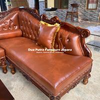 Gambar Kursi sofa sudut kayu jati ukir jepara dari Dua putra Furniture jepara undefined 5 Tokopedia