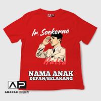 Gambar Kaos Anak Baju Anak Custom Gambar Presiden Ir. Soekarno Hatta Bahan Premium (FREE NAMA) - Navy, M dari AMANAH PROJECTS undefined 1 Tokopedia