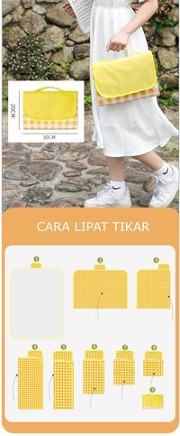 Gambar RW148 Tikar Lipat/Tikar Piknik/ Alas Piknik /Tikar Pantai Anti Air - Kotak merah, 150*150cm dari RW estore undefined 3 Tokopedia