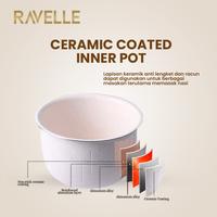 Gambar Ravelle Rice Cooker Digital Low Carbo 3 Liter Ultima White - Penanak Nasi Low Watt | Rice Cooker Ravelle - Cream dari CALFI STORE undefined 5 Tokopedia