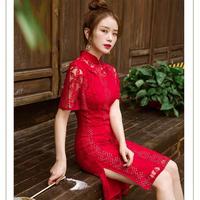 Gambar Baju Cheongsam Wanita Dress Pakaian Lenny Lace Cheong Sam Imlek Gaun China Midi Perempuan - M dari Terry Lie Store undefined 2 Tokopedia