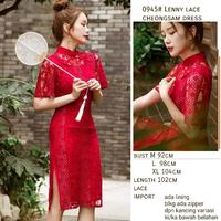 Gambar Baju Cheongsam Wanita Dress Pakaian Lenny Lace Cheong Sam Imlek Gaun China Midi Perempuan - M dari Terry Lie Store undefined 3 Tokopedia