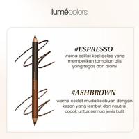 Gambar Lumecolors BROWMATE Pensil Alis Eyebrow Pencil 2 Sisi Warna Coklat Tua Muda Budgeproof Tahan Lama Empuk Dengan Rautan dan Sikat Alis Spoolie Lume dari thegooditem undefined 5 Tokopedia