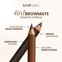 Gambar Lumecolors BROWMATE Pensil Alis Eyebrow Pencil 2 Sisi Warna Coklat Tua Muda Budgeproof Tahan Lama Empuk Dengan Rautan dan Sikat Alis Spoolie Lume dari thegooditem undefined 3 Tokopedia