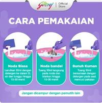 Gambar Proclin Cairan Pembersih & Penghilang Noda Pakaian 1 Renceng (12 x 2 x 12.5 ml) - Kemasan Ungu Lembut & Aman untuk Warna dan Serat Pakaian dari Dyoz.& undefined 3 Tokopedia