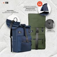 Gambar Tas Ransel Backpack Rolltop Laptop Pria Wanita-GOLDVERS - Biru dari goldvers undefined 4 Tokopedia