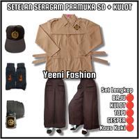 Gambar Setelan Seragam Sekolah Pramuka Penggalang SD Putri Baju Pramuka Penggalang Lengan Panjang Rok Celana Kulot Pramuka Panjang - Baju + Kulot, 6 TAHUN dari Yeeni Fashion Shop undefined 1 Tokopedia