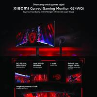 Gambar Xiaomi Monitor Curved Gaming MI Monitor 34 Inch 180Hz 34" WQHD G34WQi 34inch - G34WQi, EKSPEDISI WAJIB KAYU dari Venus Mobile undefined 2 Tokopedia