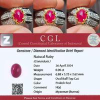 Gambar Natural HQ Batu Fresh Color Pinkish Red Ruby Burma Birma Myanmar Heated-a 0.90 cts dari The Luffy Permata undefined 1 Tokopedia