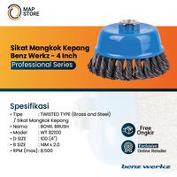 Gambar Sikat Kawat Mangkok Kepang 4 inch / Twisted Wire Cup Brush Benz Werkz dari MapStore06 undefined 2 Tokopedia