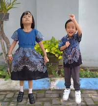 Gambar Kemeja Batik Anak Laki Perempuan Seragam Sekolah TK SD 3242 Biru - no.2 dari Arumi Batik undefined 3 Tokopedia