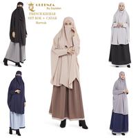 Gambar French Khimar Set Rok Queenza Gamis Wanita Muslimah Marwah - Hitam-Silver dari Madania Muslim Store undefined 1 Tokopedia