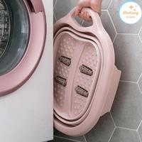 Gambar Baskom Lipat Rendam Pijat Kaki Refleksi - Pink muda dari Sakura Store15 undefined 5 Tokopedia
