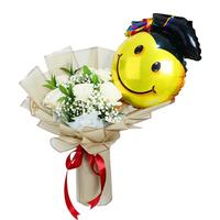 Gambar Buket bunga wisuda | Bunga graduation bouquet asli fresh lengkap | hand bouquet premium | floweradvisor - Wonder purple dari FlowerAdvisor undefined 3 Tokopedia