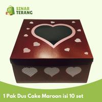 Gambar Dus Ultah Cake 20 22 25 26 28 30 box kue maroon aneka ukuran marron per pak - 20x20 dari sinar terang Regency undefined 1 Tokopedia