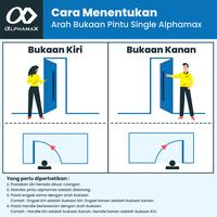 Gambar ALPHAMAX Max 5-A Pintu Kamar Mandi Pintu Aluminium Full Panel 70 x 195 - Putih, Buka Kanan dari Alphamax Official undefined 5 Tokopedia