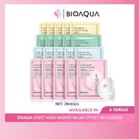 Gambar BIOAQUA Sheet Mask Effect 10X Essence Masker Muka Glowing Masker Wajah bpom organik Vitamin C Whitening Brightening/Centella Acne Masker Jerawat dan Bekas Jerawat /Squalane Hydrating Moisturizing/Collagen Anti-aging Perawatan Wajah - Squalane Mask dari Berkah Sehat Kosmetik undefined 1 Tokopedia