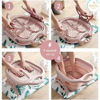 Gambar Baskom Lipat Rendam Pijat Kaki Refleksi - Pink muda dari Sakura Store15 undefined 3 Tokopedia