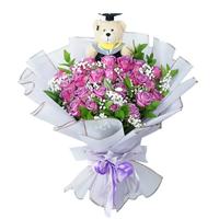 Gambar Buket bunga wisuda | Bunga graduation bouquet asli fresh lengkap | hand bouquet premium | floweradvisor - Wonder purple dari FlowerAdvisor undefined 1 Tokopedia