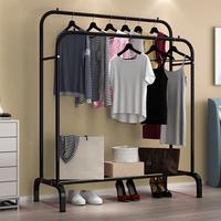 Gambar Stand Hanger Gantungan Baju Display Bazar Butik Gamis Topi Rak Pakaian - double htm roda dari CV Anugerah Sakti undefined 1 Tokopedia