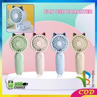 Gambar [COD] RB C994 Kipas Angin Tangan Mini Portable Karakter Kucing Fan Usb - C994, BIRU CAT dari RB TOYS AND TECHNOLOGY undefined 1 Tokopedia