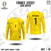 Gambar Jersey sepak bola kaos kiper timnas prancis baju piala eropa jerman 2024 lengan panjang - Kuning, XS dari JerseyMinded undefined 1 Tokopedia