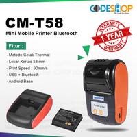 Gambar Printer Mini Bluetooth Codeshop CM-T58 Orange Kertas Thermal 58mm dari Barcode Store Solutions undefined 3 Tokopedia