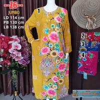 Gambar Longdress Daster Jumbo Panjang Kencana Ungu Label Biru KUB 20 Busui - Z323 dari Grosir Daster Gresik undefined 1 Tokopedia