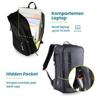 Gambar TORCH Nirala Backpack Daypack Tas Laptop Punggung Ransel Sekolah Kerja Olahraga Waterproof - Grey dari Torch Margonda undefined 3 Tokopedia