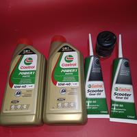 Gambar PAKET SERVICE 2 OLI CASTROL VESPA MATIC TYPE 3V DAN I-GET dari scoot online shop undefined 3 Tokopedia
