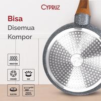 Gambar SAUCE PAN CYPRUZ GREY SERIES SN 0212 Sauce Pan 16 - 18 cm Marble Granite - ANTI LENGKET ANTI GORES - 18 CM/SN 0212 dari TOKO JAWA ELECTRIK undefined 4 Tokopedia