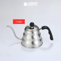 Gambar Teko Kopi Leher Angsa Stainless Coffee Maker Pot Drip Kettle 1 Liter - Silver 1 Liter dari Home Depot Jakarta undefined 1 Tokopedia
