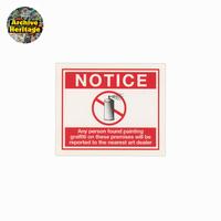 Gambar sticker Banksy No Graffiti Notice Red street art stiker dari Archiveheritageid undefined 1 Tokopedia