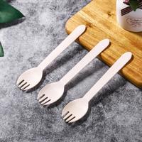Gambar 100pcs 16CM sendok kayu dessert cake kue sendok kecil buah garpu kayu dessert kue wooden spoon - sendok kayu16cm dari mmtokomurah undefined 4 Tokopedia