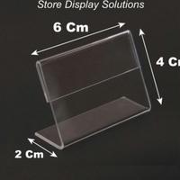 Gambar Name/price tag/Label Display/stand Acrylic/akrilik model L. 4x6 cm dari blessing acrylic undefined 2 Tokopedia