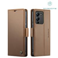 Gambar Myroots Leather Case Flip RFID Vivo For Y100 5g Soft TPU Lambskin Shockproof Phone Cover Case - Biru, VV Y100 5G dari Myroots store undefined 1 Tokopedia