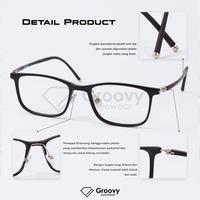 Gambar Groovy Eyewear - Kacamata Zoe Minus Antiradiasi Photocromic Blueray Bluecromic - Hitam Silver, Frame Saja dari Groovy Eyewear undefined 3 Tokopedia