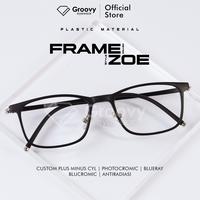 Gambar Groovy Eyewear - Kacamata Zoe Minus Antiradiasi Photocromic Blueray Bluecromic - Hitam Silver, Frame Saja dari Groovy Eyewear undefined 1 Tokopedia