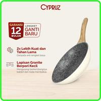 Gambar CYPRUZ White Granite Frypan Anti Lengket 18/20/22/24/26/28cm - 20CM/FP0703 dari TOKO JAWA ELECTRIK undefined 1 Tokopedia
