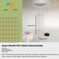 Gambar Botol Plastik almond 250ml / botol minuman / botol cantik / botol almond jus dari Medan Packaging Center undefined 1 Tokopedia