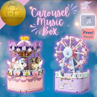 Gambar Kotak Musik Carousel Ferris Wheel Balok Susun Mainan Anak Hadiah Kado Ulang Tahun - GreenDinoEgg dari MEMORABILIA TOYS & SOUVENIR undefined 3 Tokopedia