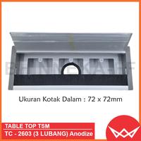 Gambar Stop Kontak Meja / Table Top TSM TC-2603 Anodize 3 Lubang dari BHINNEKA-FF undefined 1 Tokopedia