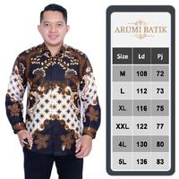 Gambar Seragam Batik Pria Bapak Kemeja Panjang Lapis Furing Premium Karang Taruna Hajatan Panitia Pernikahan Jumbo Big Size M -4L 5L XXXXL - non furing, M dari Arumi Batik undefined 3 Tokopedia