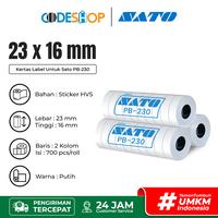 Gambar Stiker Label Kertas Hvs Sato 16x23 mm 1 Line isi 700 Pcs Perforasi Putih dari Codeshop Indonesia undefined 1 Tokopedia