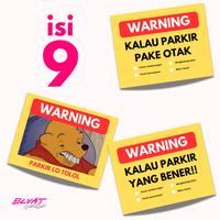 Gambar stiker warning parkir sembarangan untuk mobil dan motor dari EnakAjaLoh official undefined 1 Tokopedia